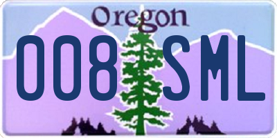 OR license plate 008SML