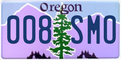 OR license plate 008SMO