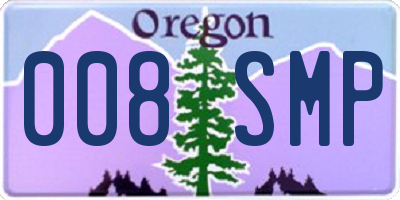 OR license plate 008SMP