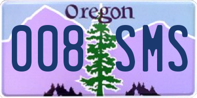 OR license plate 008SMS