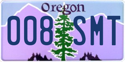OR license plate 008SMT