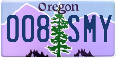 OR license plate 008SMY