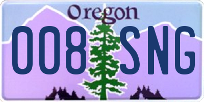 OR license plate 008SNG