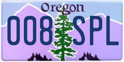 OR license plate 008SPL