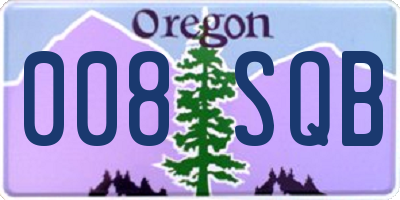 OR license plate 008SQB