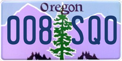 OR license plate 008SQO