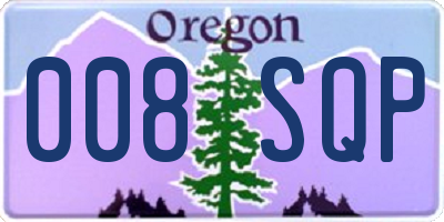 OR license plate 008SQP