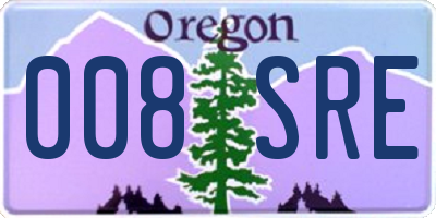 OR license plate 008SRE