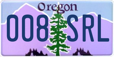OR license plate 008SRL