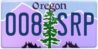 OR license plate 008SRP