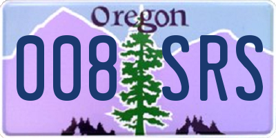 OR license plate 008SRS