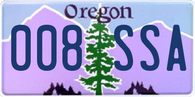 OR license plate 008SSA