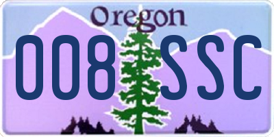OR license plate 008SSC