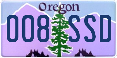 OR license plate 008SSD