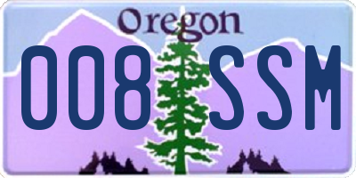 OR license plate 008SSM