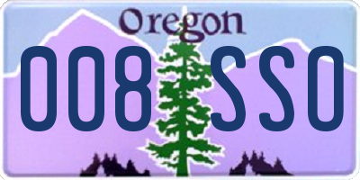 OR license plate 008SSO