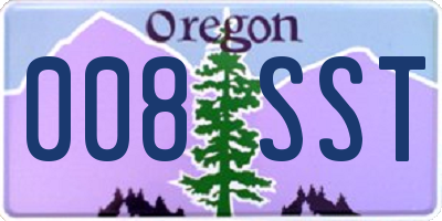 OR license plate 008SST