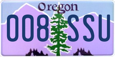 OR license plate 008SSU