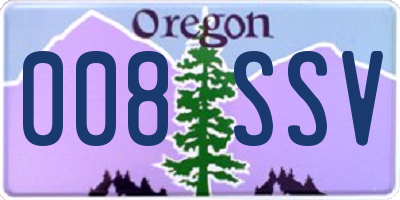 OR license plate 008SSV