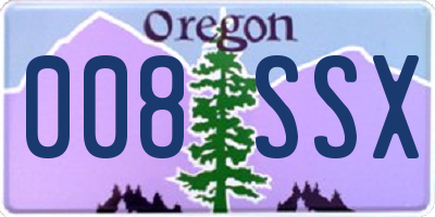 OR license plate 008SSX