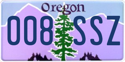 OR license plate 008SSZ