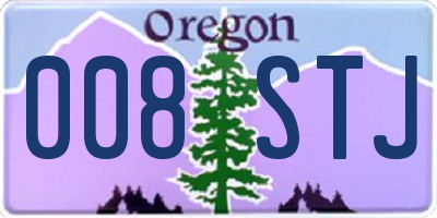 OR license plate 008STJ