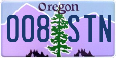 OR license plate 008STN