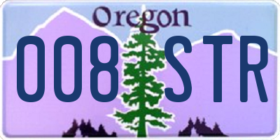 OR license plate 008STR