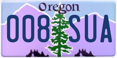 OR license plate 008SUA