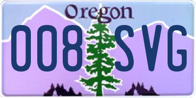 OR license plate 008SVG