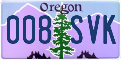 OR license plate 008SVK