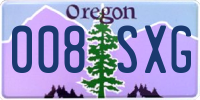 OR license plate 008SXG
