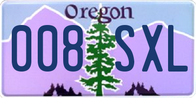 OR license plate 008SXL