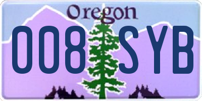 OR license plate 008SYB