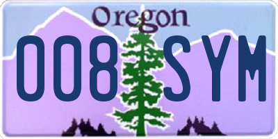 OR license plate 008SYM