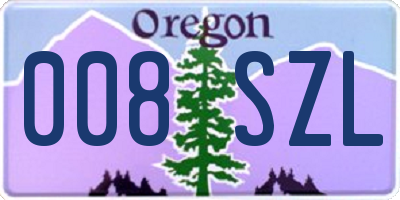 OR license plate 008SZL