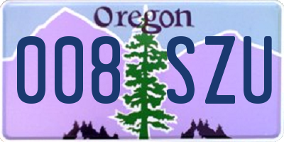 OR license plate 008SZU