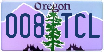 OR license plate 008TCL