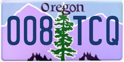 OR license plate 008TCQ