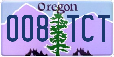 OR license plate 008TCT