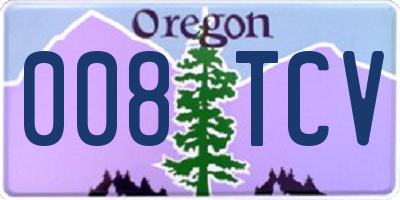 OR license plate 008TCV
