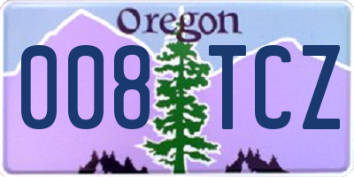 OR license plate 008TCZ