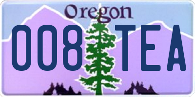 OR license plate 008TEA