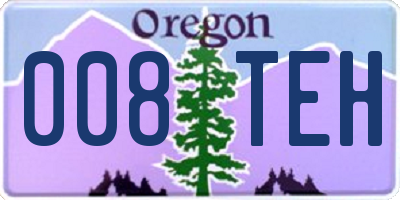 OR license plate 008TEH