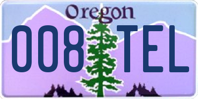 OR license plate 008TEL