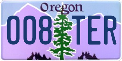 OR license plate 008TER