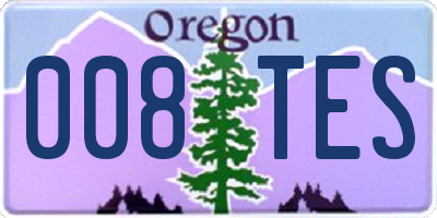 OR license plate 008TES