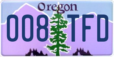 OR license plate 008TFD