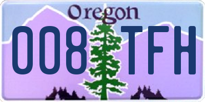 OR license plate 008TFH