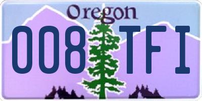 OR license plate 008TFI